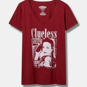 Torrid Clueless Graphic Tee NWT Classic Fit Cotton V-Neck Tee
